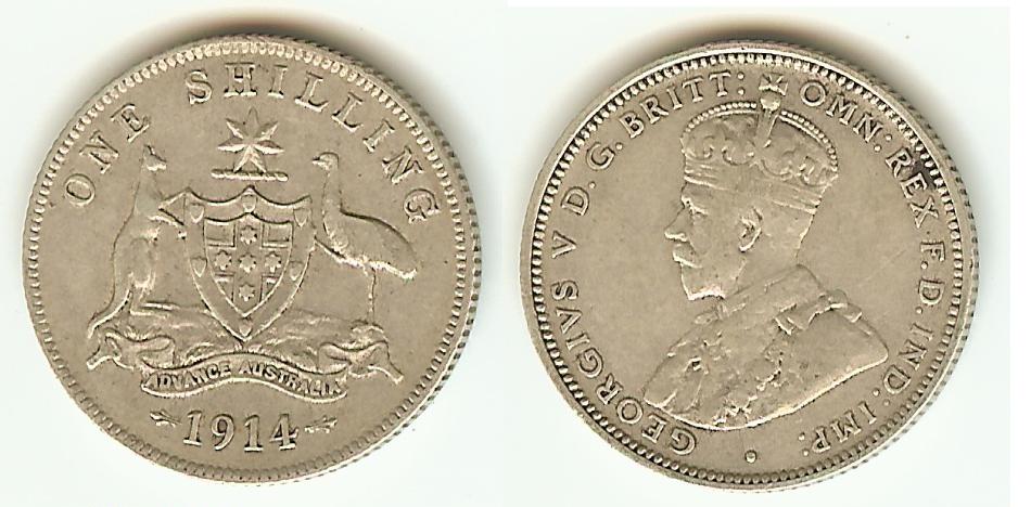 Australian Shilling 1914 gVF